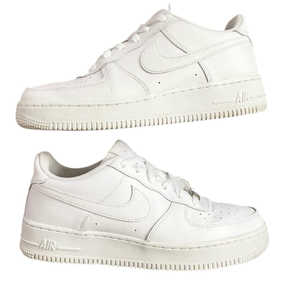 Nike Air Force 1 Low Sneaker Shoes Kids Size 6Y Triple White Y2K youth classic